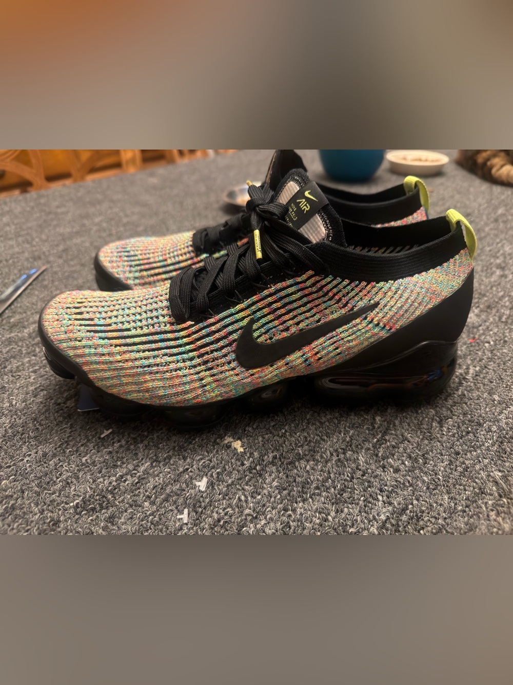 Nike Multicolor Flyknit VaporMax with Black Accents